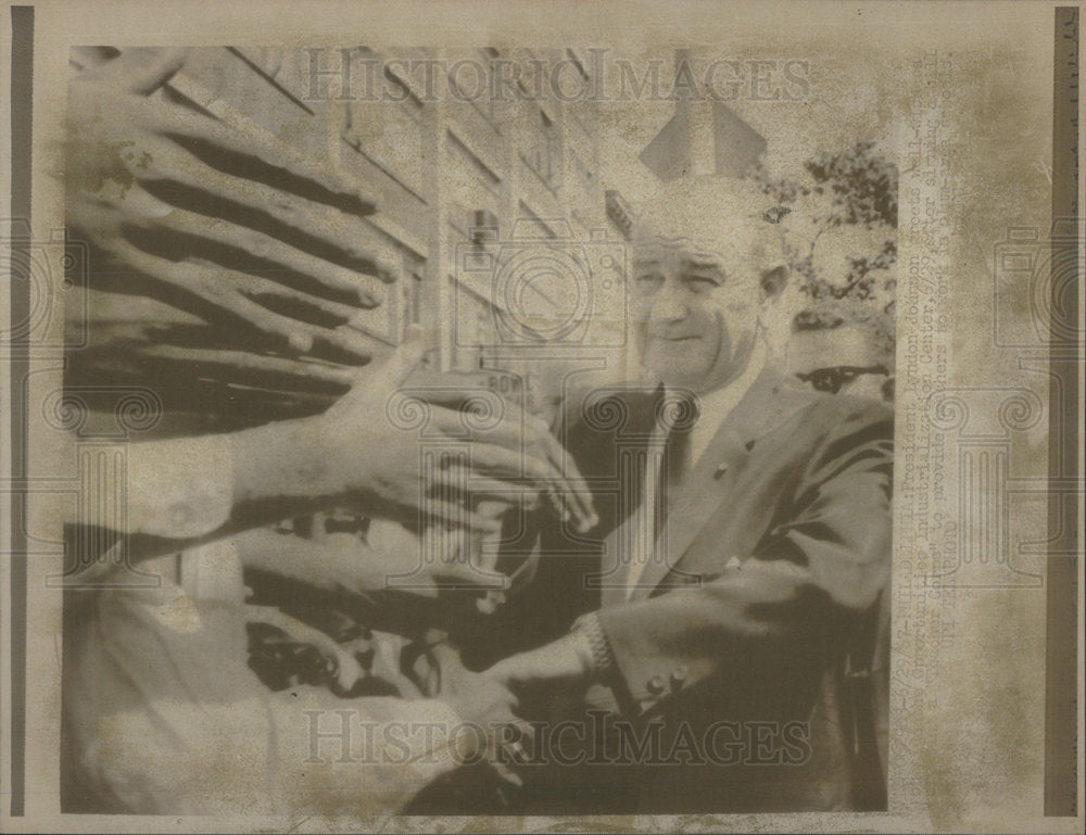 1967 Industrialization Center President Lyndon Johnson teacher-Historic Images