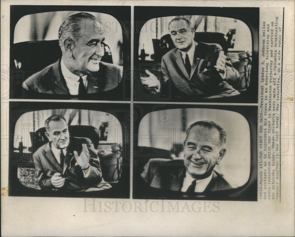 1964 Press Photo President Lyndon Johnson American Democratic Politician - Historic Images