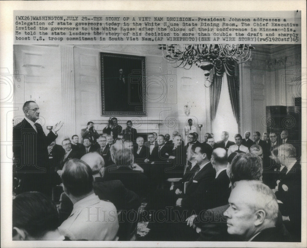 1965 United States President Lyndon B. Johnson Governors Conference-Historic Images