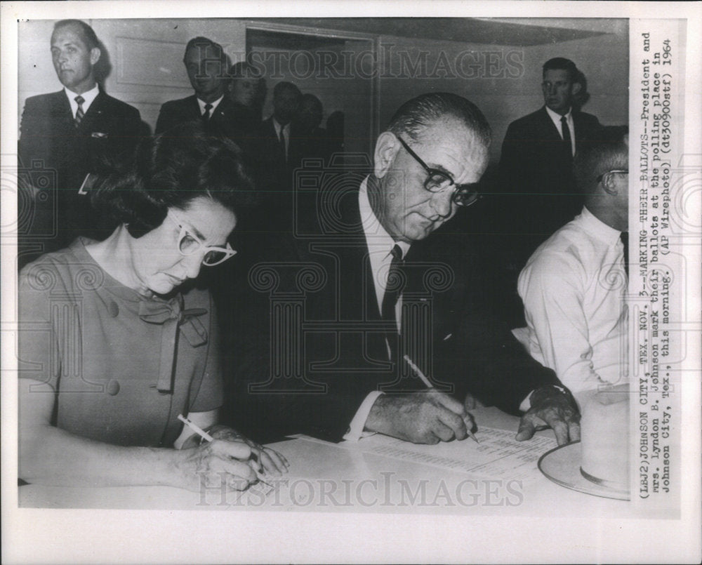 1964 Press Photo President Lyndon Johnson American Democratic Politician - Historic Images