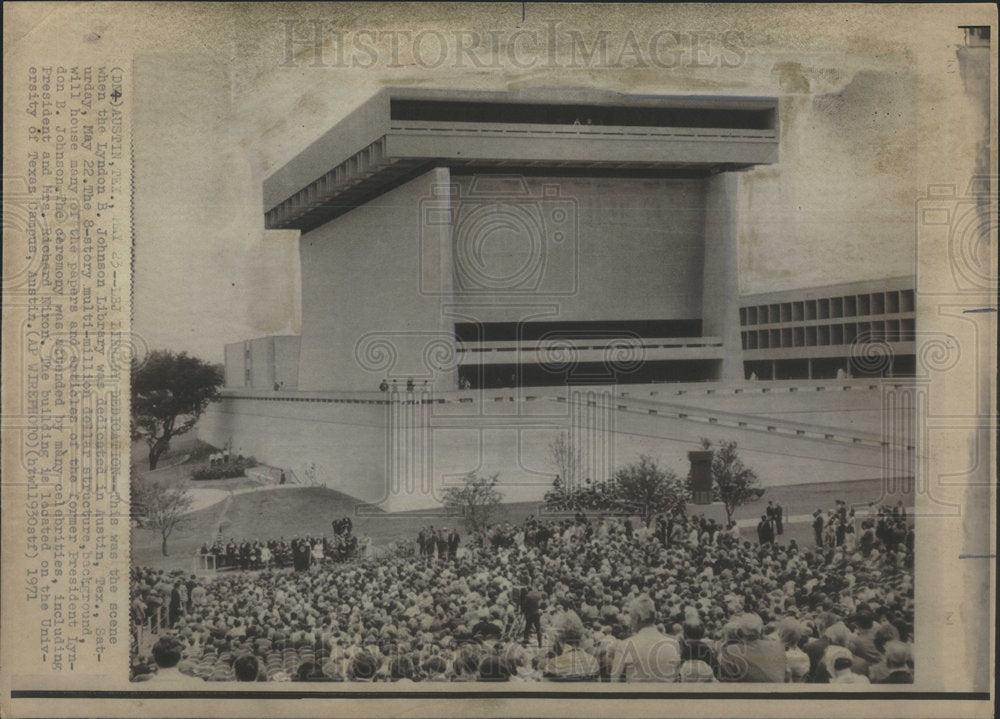 1971 Lyndon Johnson Library Dedication Ceremony Austin Texas-Historic Images