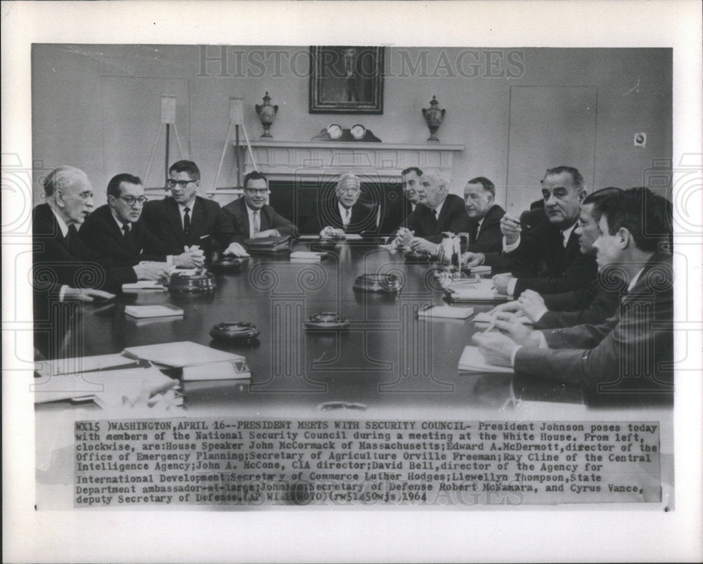 1964 President Lyndon Johnson meeting with the members of the Nation-Historic Images