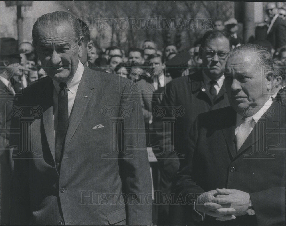 1968 Press Photo President Lyndon Johnson American Democratic Politician - Historic Images