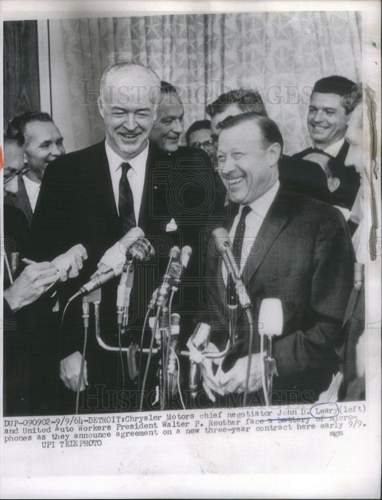 1964 Chrysler Motors John D Leary President Walter P Reuther-Historic Images