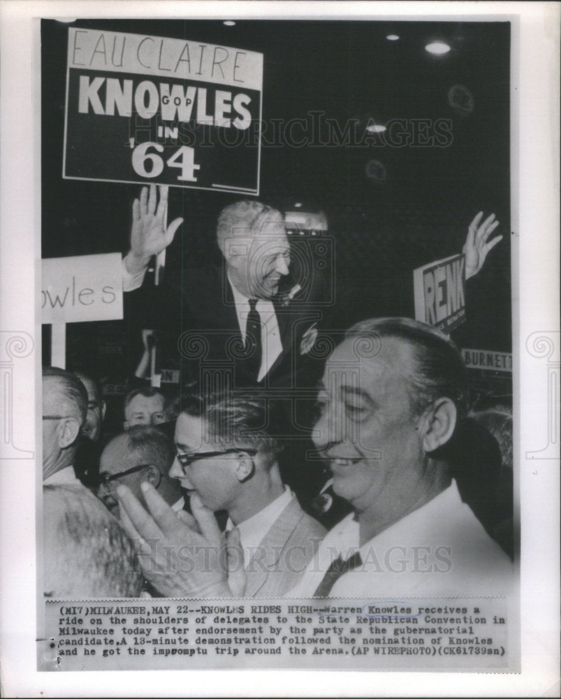 1964 WARREN KNOWLES AMEERICAN LAWYER POLITICIAN-Historic Images