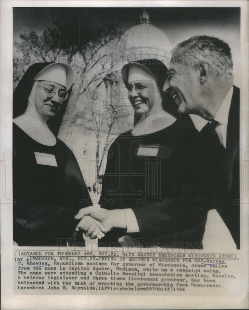 1964 United States Wisconsin Governor Warren P. Knowles-Historic Images