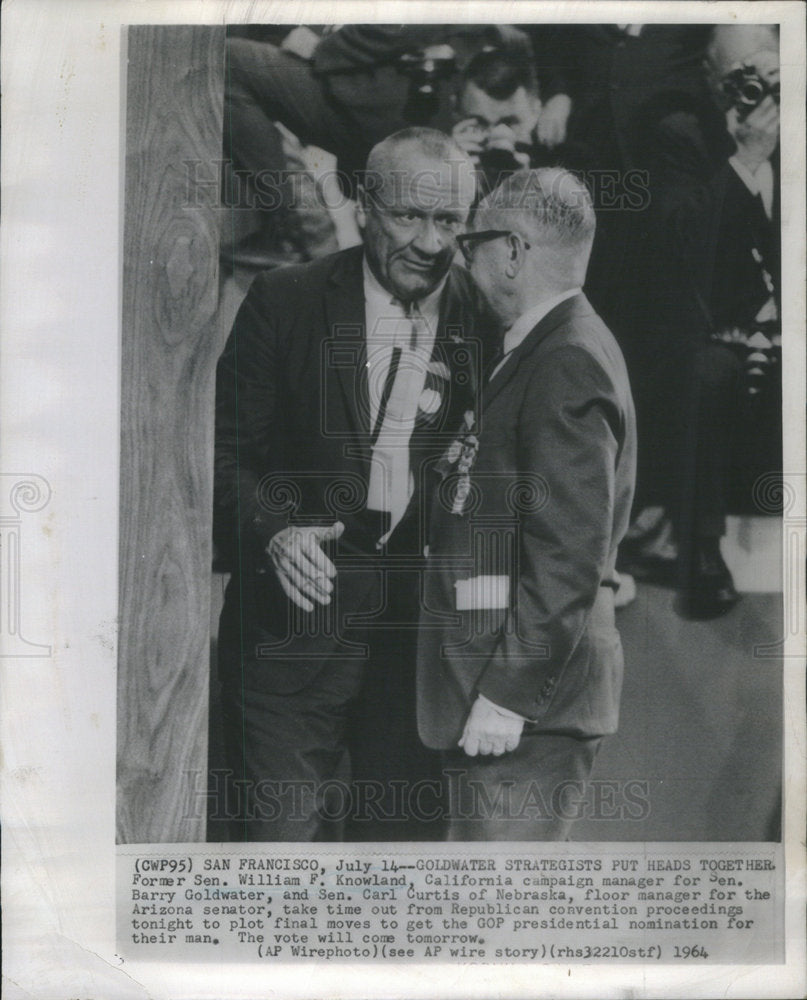 1964 William F Knowland Politician Newspaperman Party Leader-Historic Images