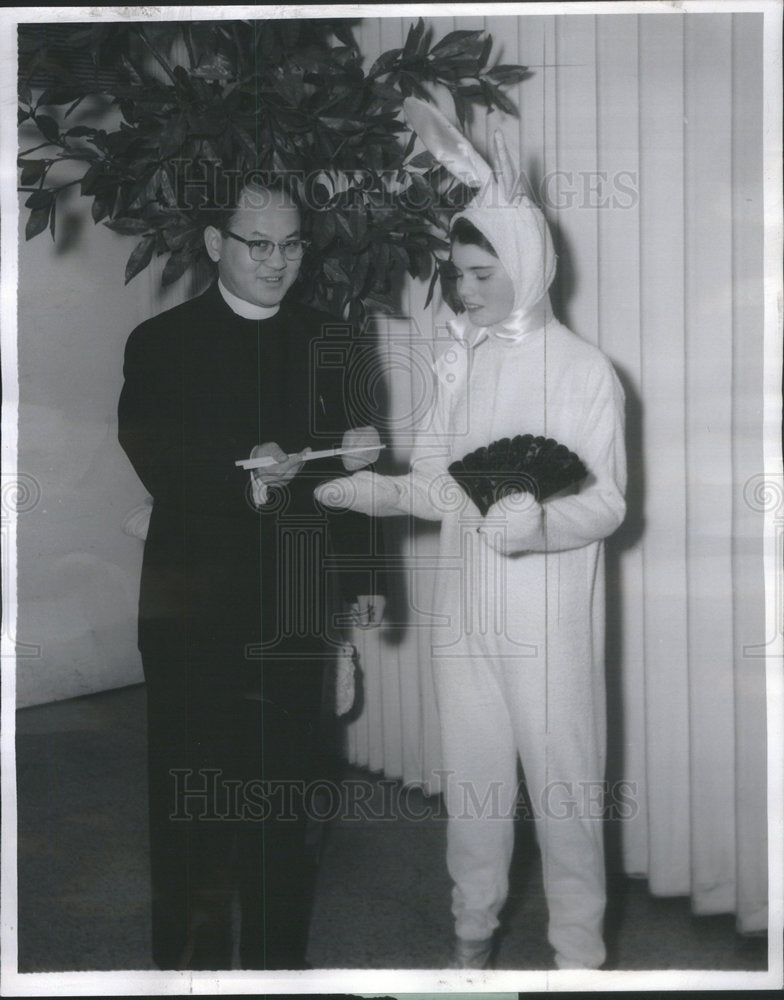 1963 Rita Ann McLennon Chinese bunny costume John Lee catholic Jen-Historic Images