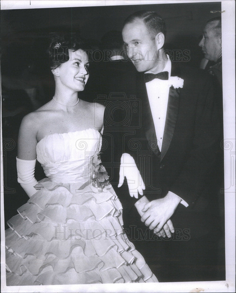 1961 Miss Jacque LaBaw, Escort John I Smith Gov Ball-Historic Images