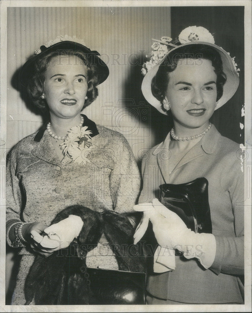 1957 Mrs. Charles Fuller, Miss Joan Stevens, Chicago Yacht Club-Historic Images