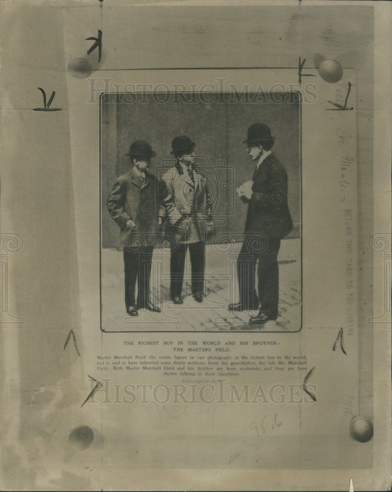 1943 Master Marshall and his Brother Talking To Chauffeur-Historic Images