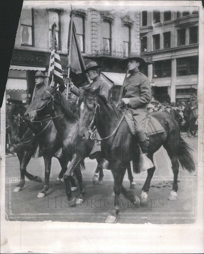 1956 Military People Horse Riding Flag-Historic Images