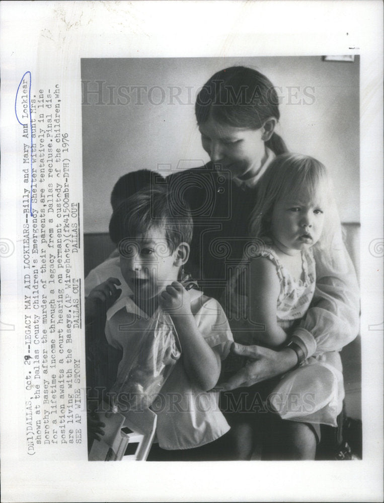 1976 Press Photo Billy &amp; Mary Ann Locklear Dallas County Children&#39;s Shelter - Historic Images