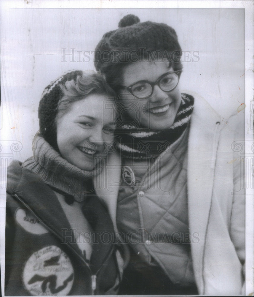 1959 US Speed Skaters Sandy Danielson and Barbara Lockhart-Historic Images