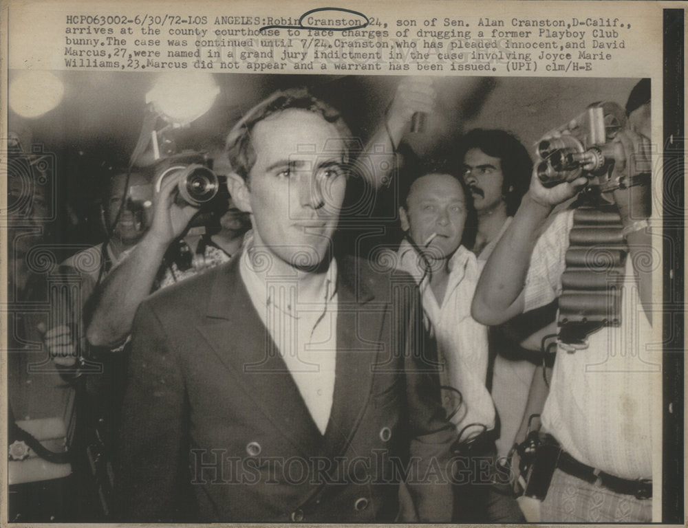 1972 Los Angles Robin Cranston Alan Cranston Calif Drugging-Historic Images