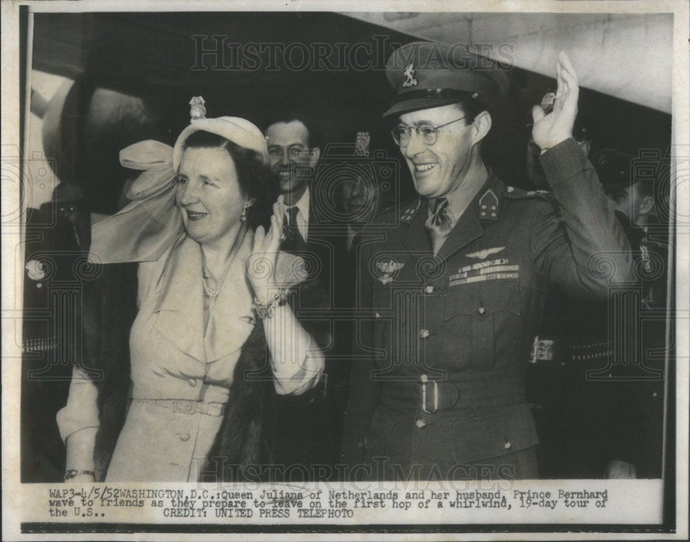 1952 Queen Juliana of Netherlands, Her husband Prince Bernhard-Historic Images