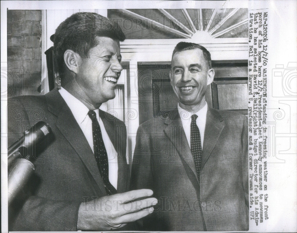 1960 President Kennedy Selects David E. Bell As Budget Director-Historic Images