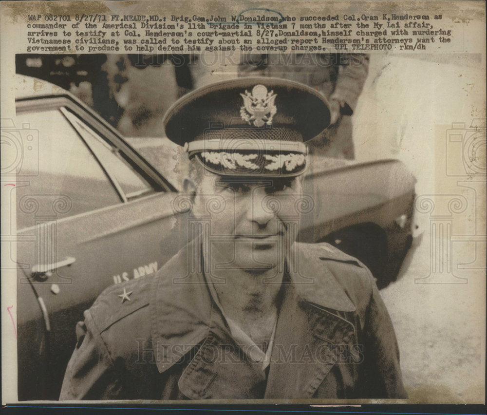 1971 Brig General John Donaldson Colnel Cran Henderson commander-Historic Images