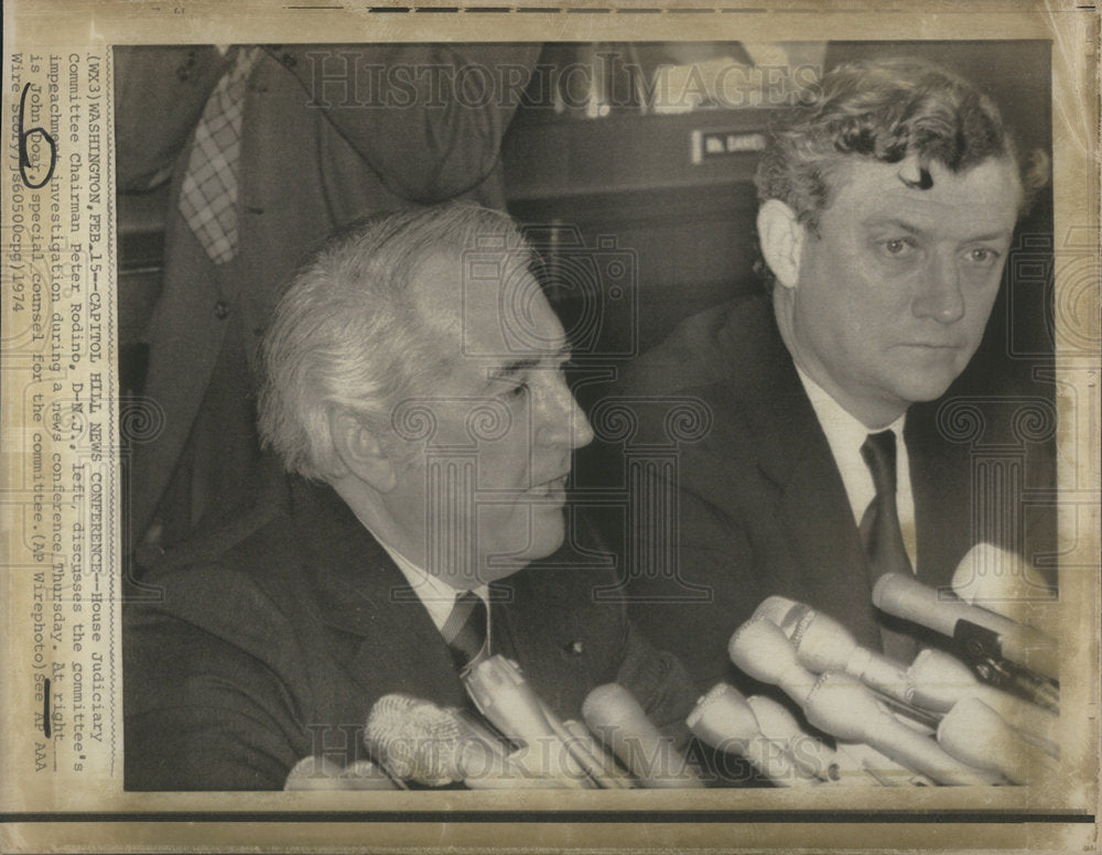 1974 Peter Rodino House Judiciary committee Chairman conference-Historic Images