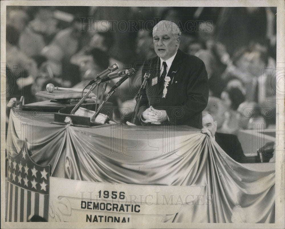 1956 Press Photo Congressman Thomas Dodd Connecticut Democratic National Meeting - Historic Images