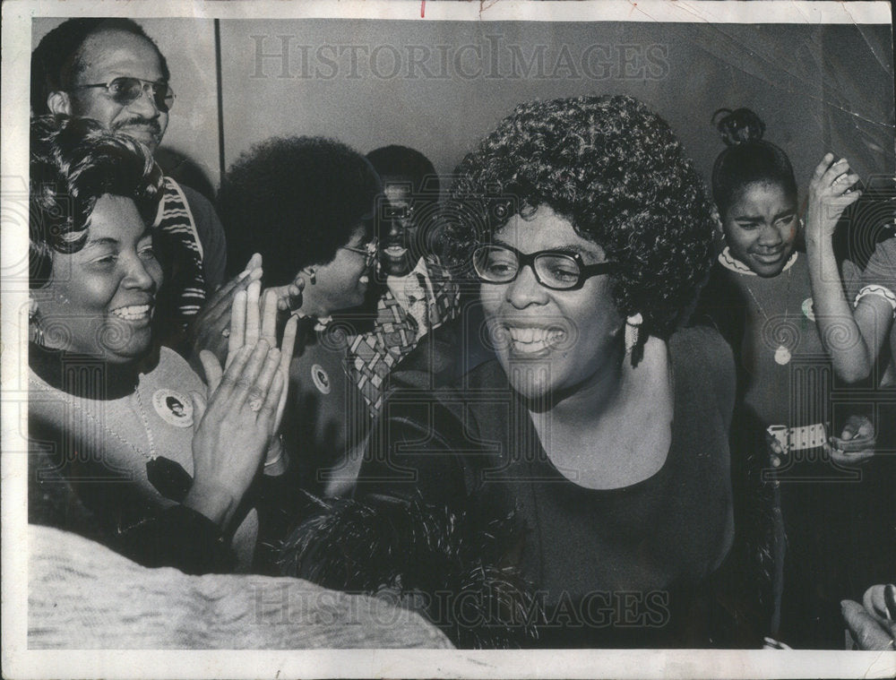 1973 Mrs Cardin Collins Greet Campaign Party Well Wishers Chicago-Historic Images