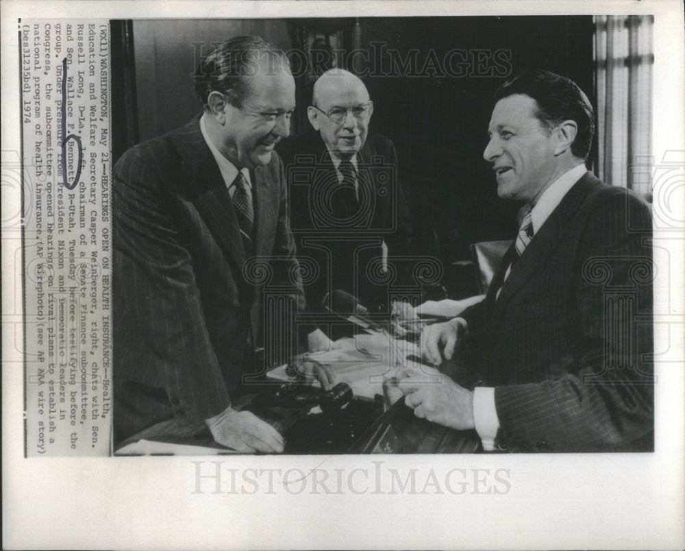 1974 United States Utah Senator Wallace F. Bennett - Historic Images