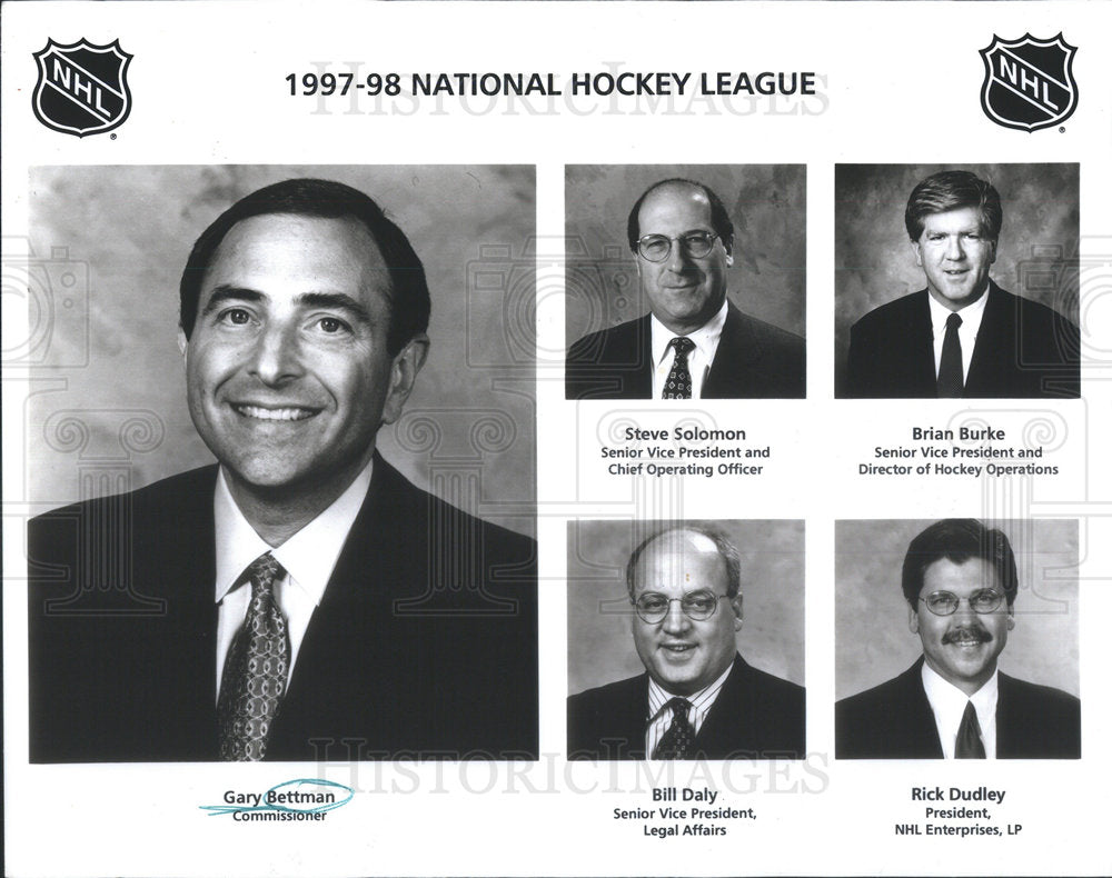 1997 Garry Bettman National Hockey League Commisioner Steve Solomon-Historic Images