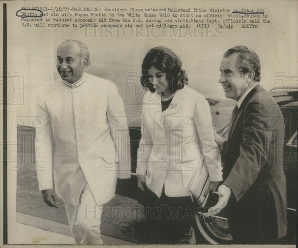 1973 Richard Milhous Nixon Zulfikar Ali Bhutto-Historic Images