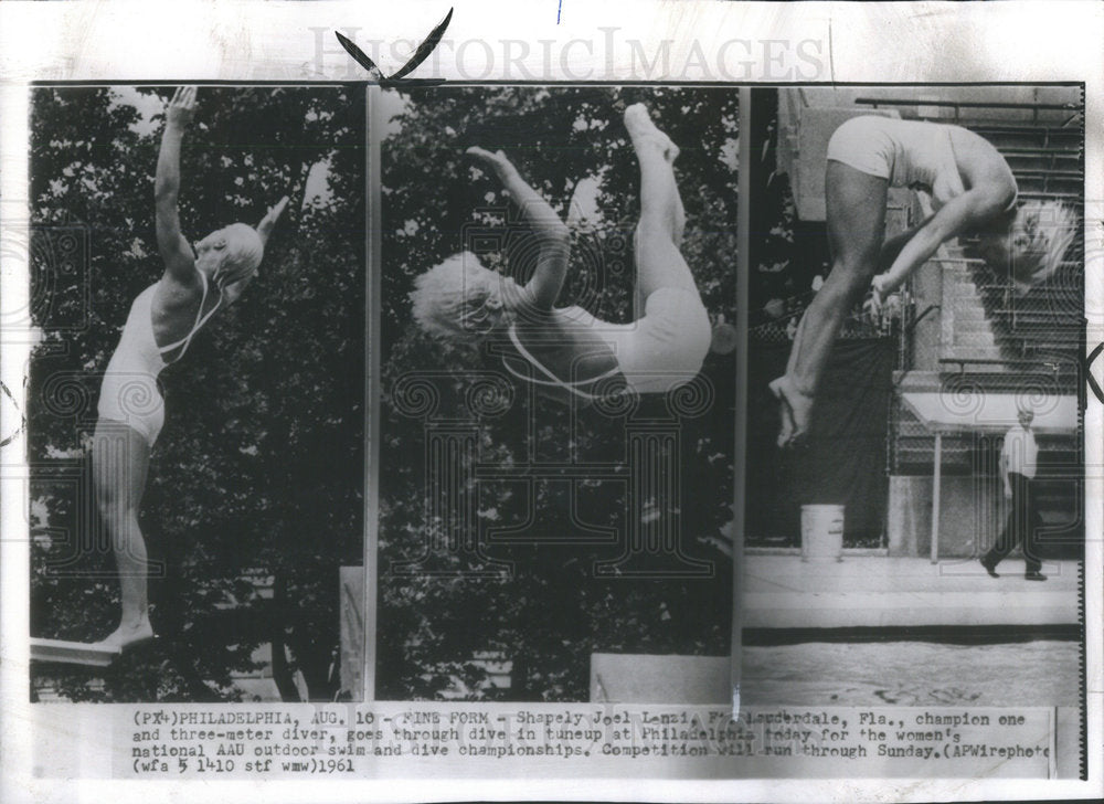 1961 Joel Lenzi Women National AAU Outdoor Swim Dive Championship-Historic Images