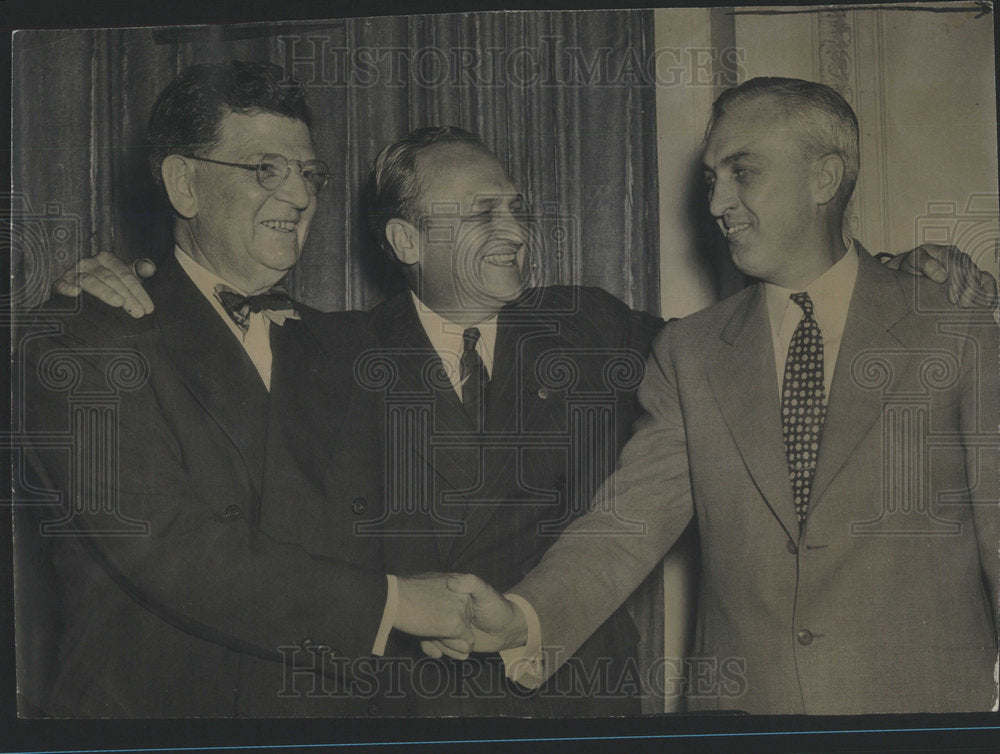 1944 Cementing frendship by a handshake.-Historic Images