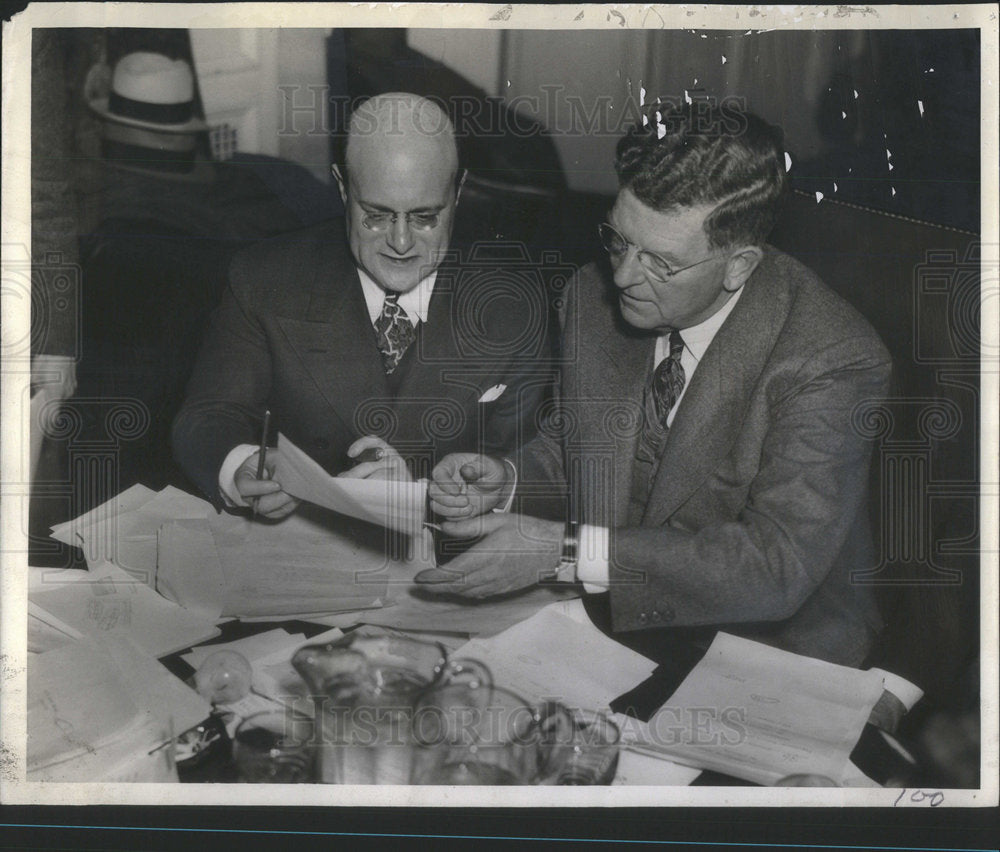 1938 Kelly and Arvey checking over election results-Historic Images