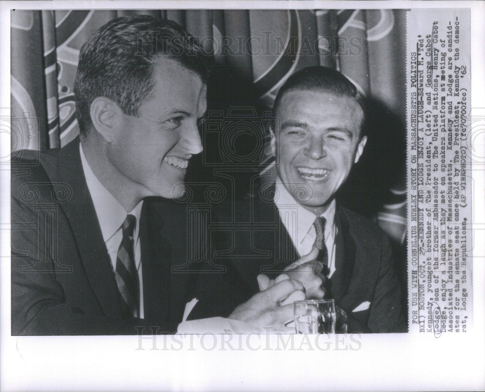 1962 Edward Ted Kennedy George Cabot Lodge-Historic Images