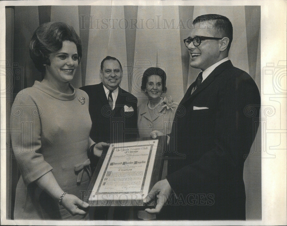 1966 Edward Logelin Mrs Eleanor Union League Club Public Service-Historic Images