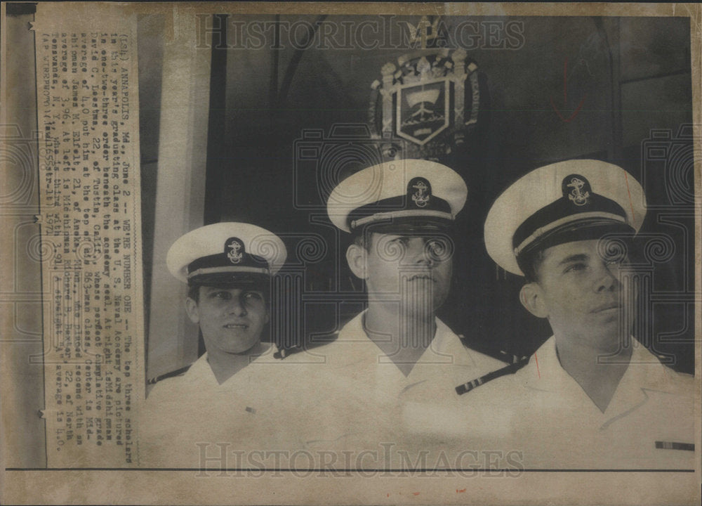 1971 Midshipman David Loestma Tustin James Elfelt Aneka Richard-Historic Images