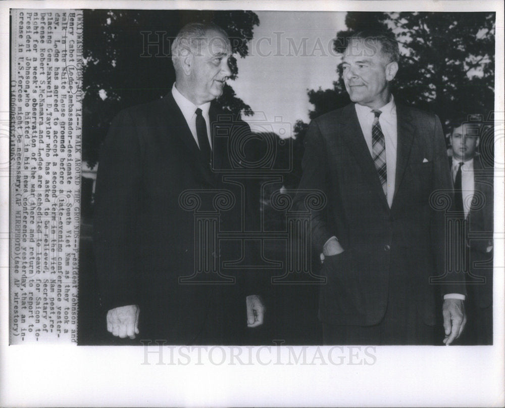 1965, President Johnson Henry Cabot Lodge South Vietnam Maxwell Force ...