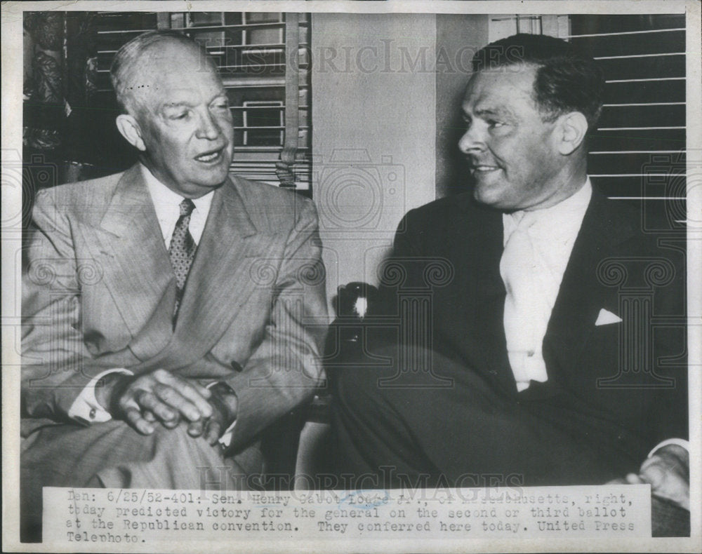 1952 Henry Cabot Lodge Senator Massachusetts General Republican ...