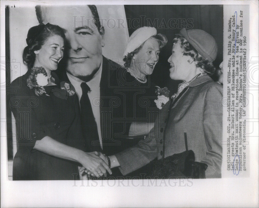 1960 Mrs. P. Kuehn/Mrs. R. Allen/Mrs. Henry Cabot Lodge/Wisconsin-Historic Images