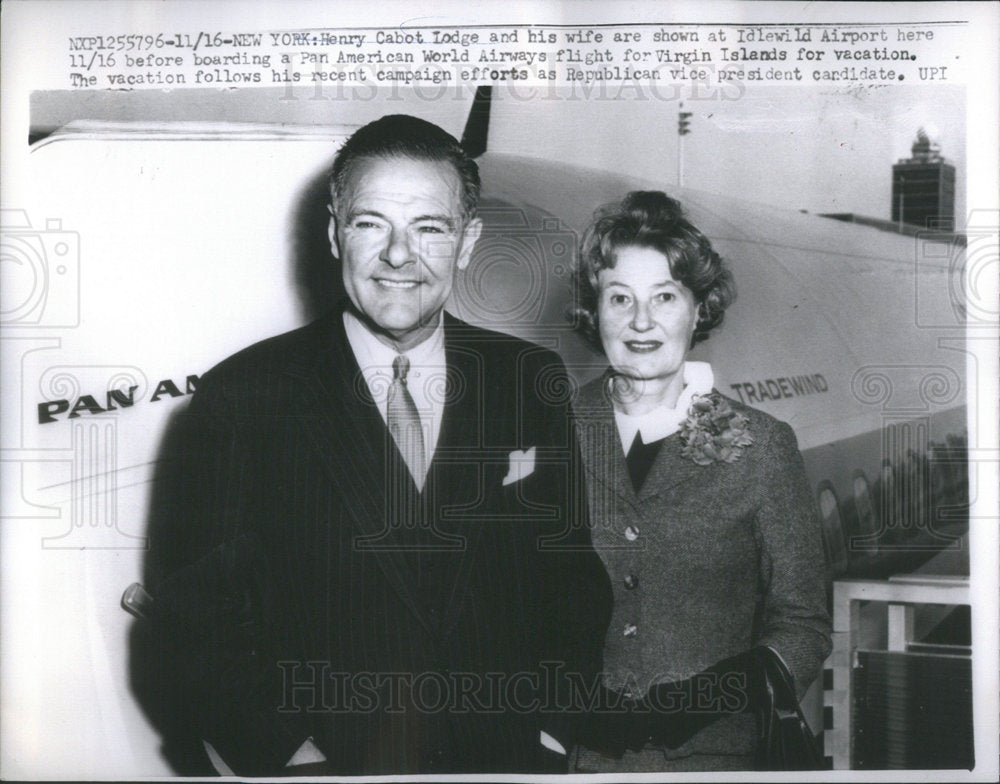 1960 Henry Cabot Lodge Republican Vice President Candidate-Historic Images