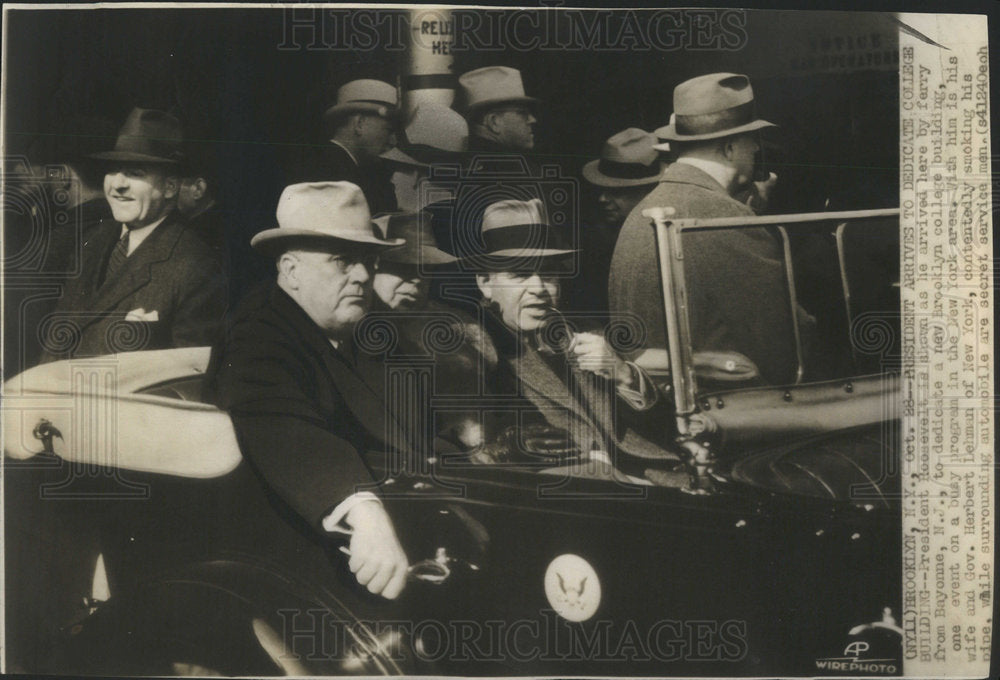 1936 President Roosevelt, His Wife & Governor Herbert Lehman-Historic Images