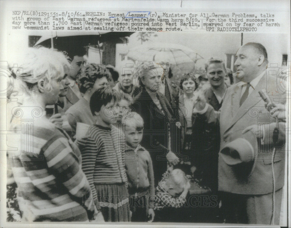 1961 Ernst Lemmer West German Minister-Historic Images