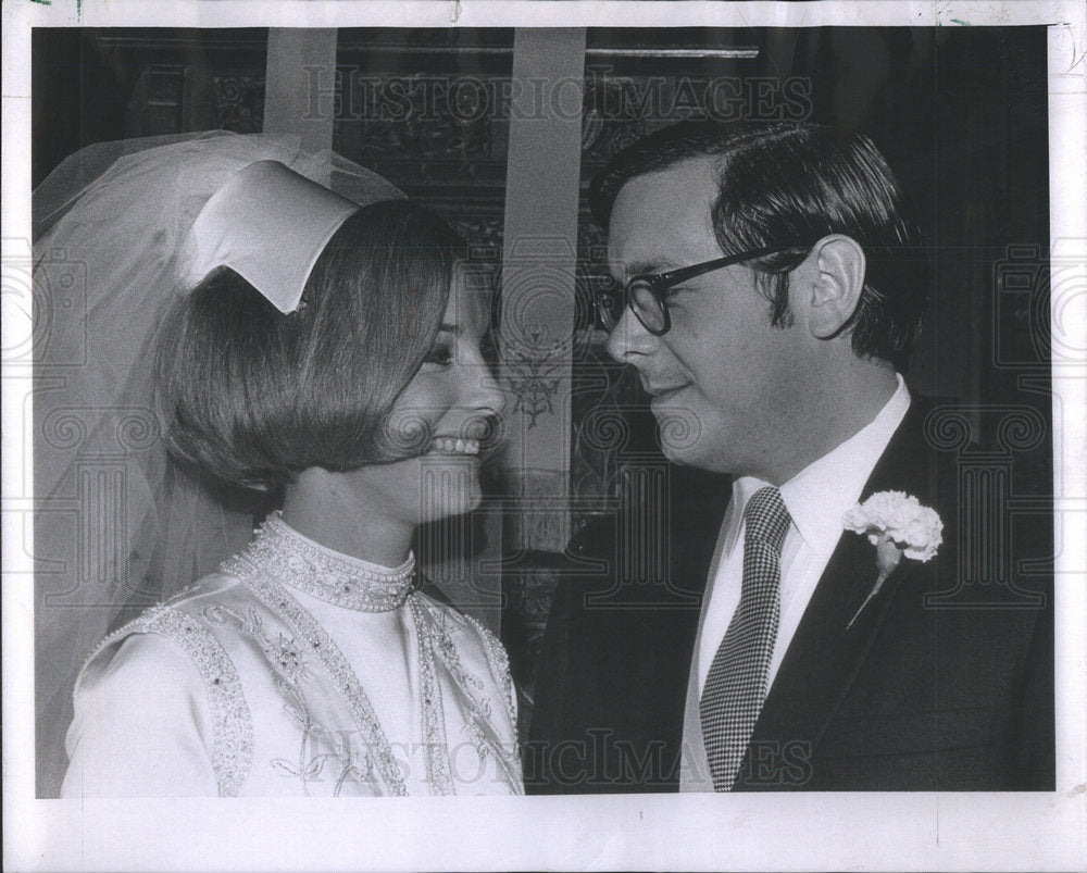 1969 Mr. and Mrs. Robert Lane Friedlander after their wedding on the-Historic Images