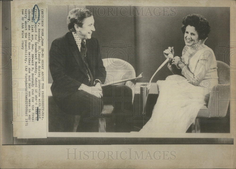 1971 Joseph Kennedy David Frost Broadcast Edward Presidency son-Historic Images