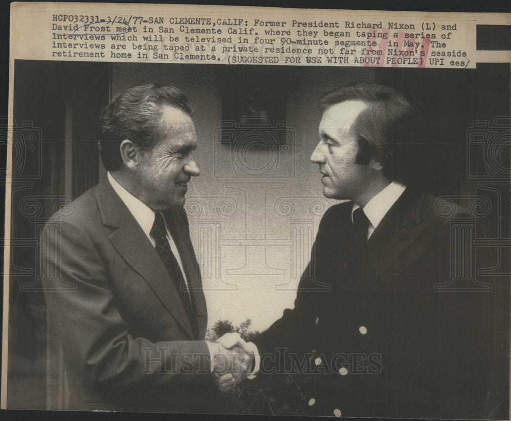 1977 Former President Richard Nixon and David Frost-Historic Images