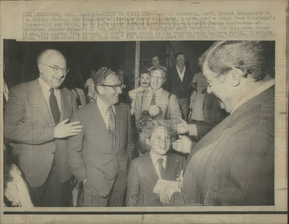 1972 Anatoly Dobrynin Presidential Advisor Henry Kissinger Soviet-Historic Images