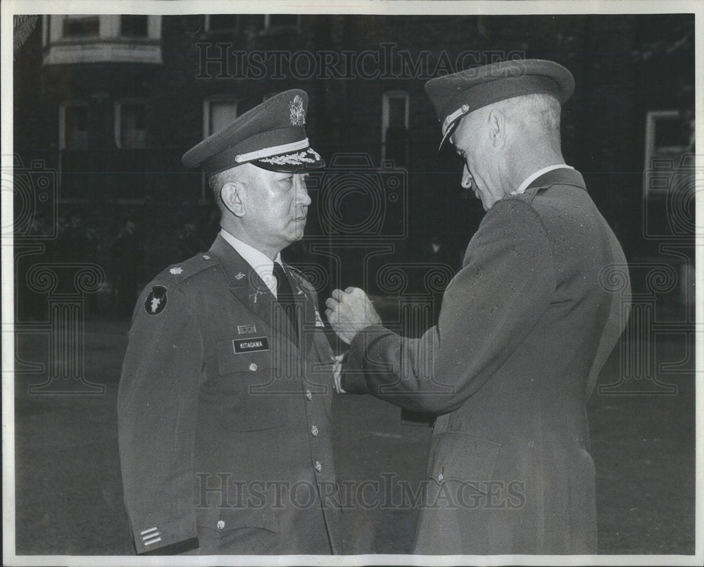 1963 Kiyoshi Kitagawa Receives Army Medal from Edmund Dollard - Historic Images