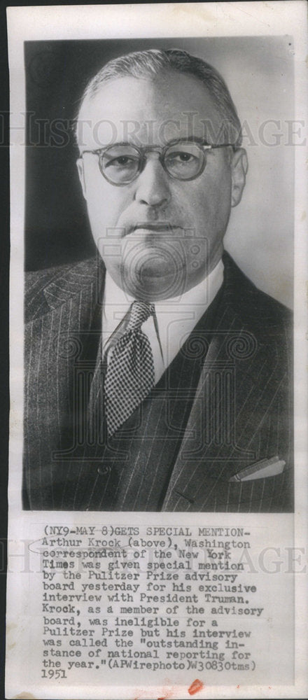 1963 Arthur Krock Washington President Truman Pulitzer Prize Mention-Historic Images