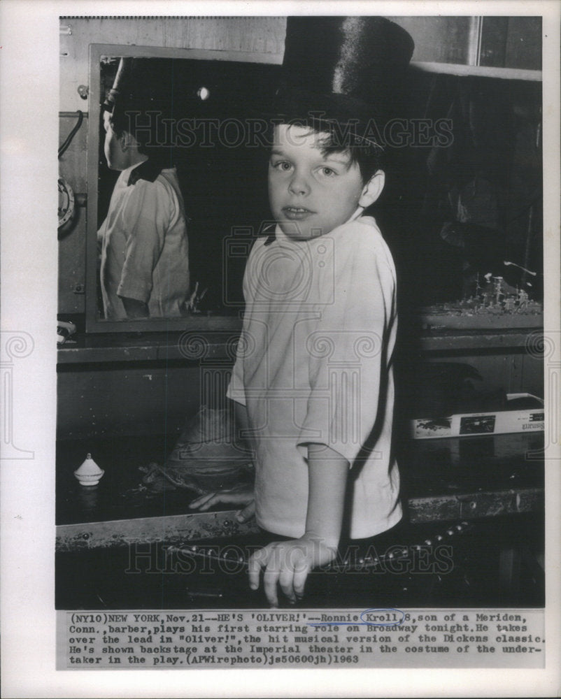 1963 Ronnie Kroll Oliver Broadway Musical - Historic Images