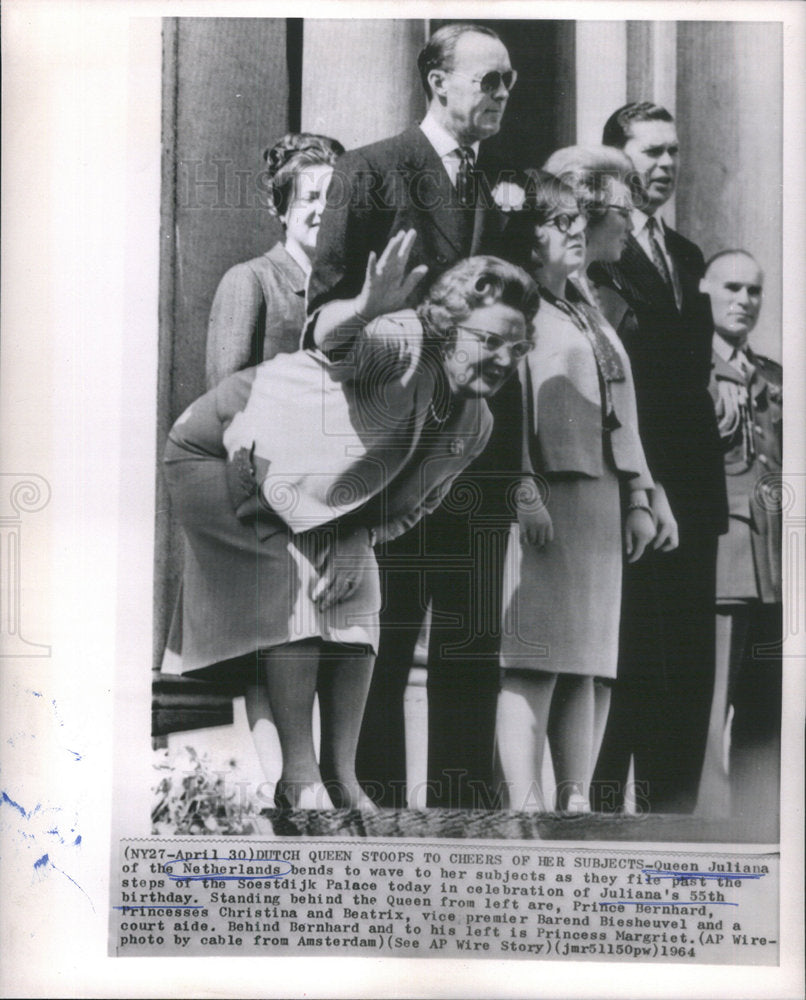 1964 Queen Juliana Netherlands Royal Family-Historic Images