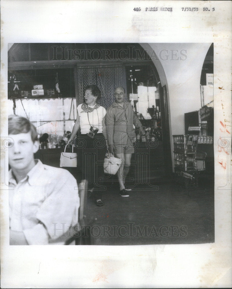 1958 Queen Juliana of Holland Visits St.Trpez in South of France.-Historic Images