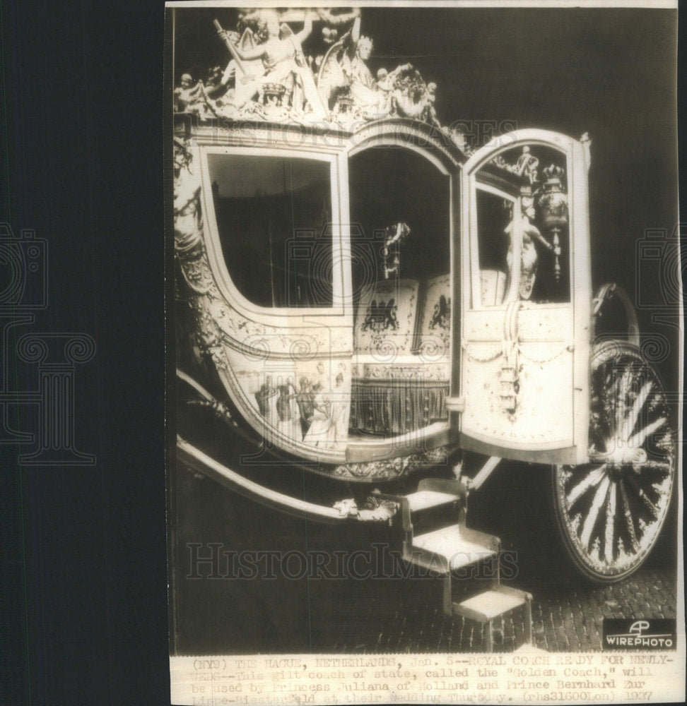 1937 Press Photo Royal Coach - Historic Images